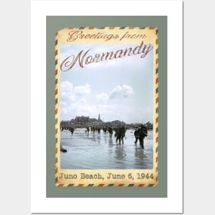 Greetings from Normandy - Juno Beach Posters and Art